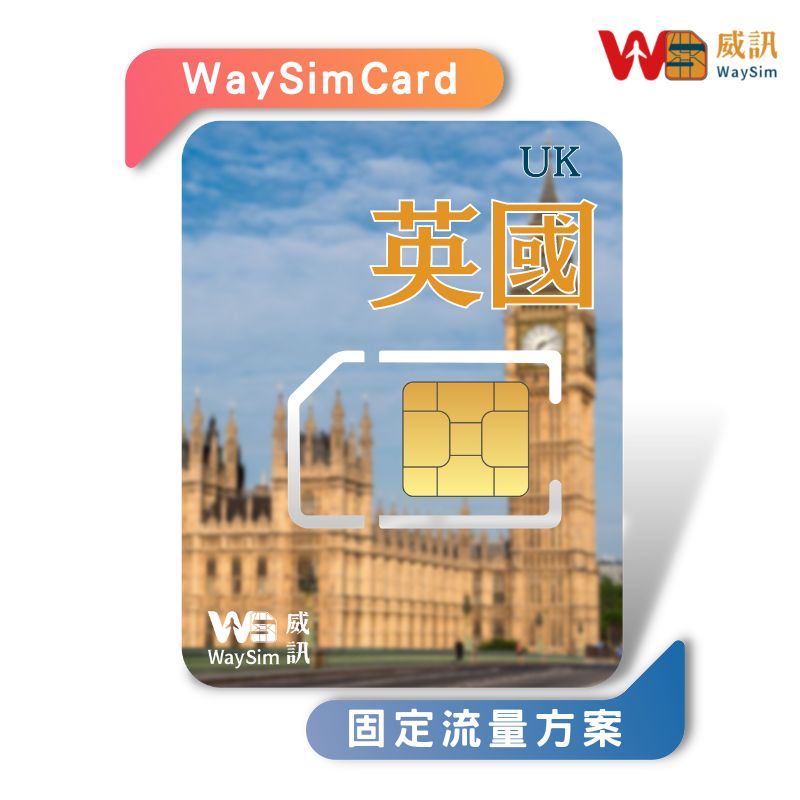 英國上網卡│4G高速固定流量│7、15、30天